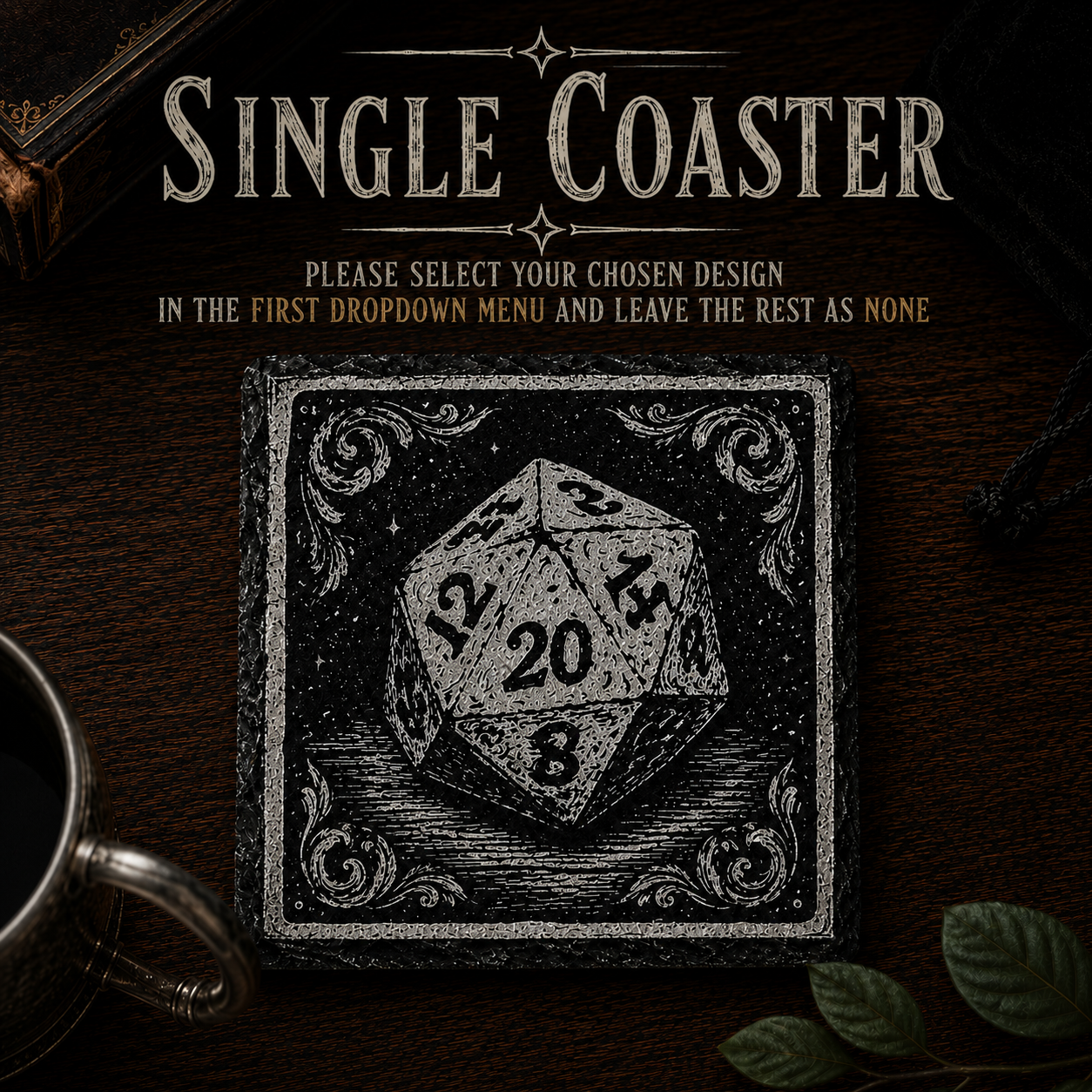 Etsy - Dungeons and Dragons Fantasy Slate Coasters