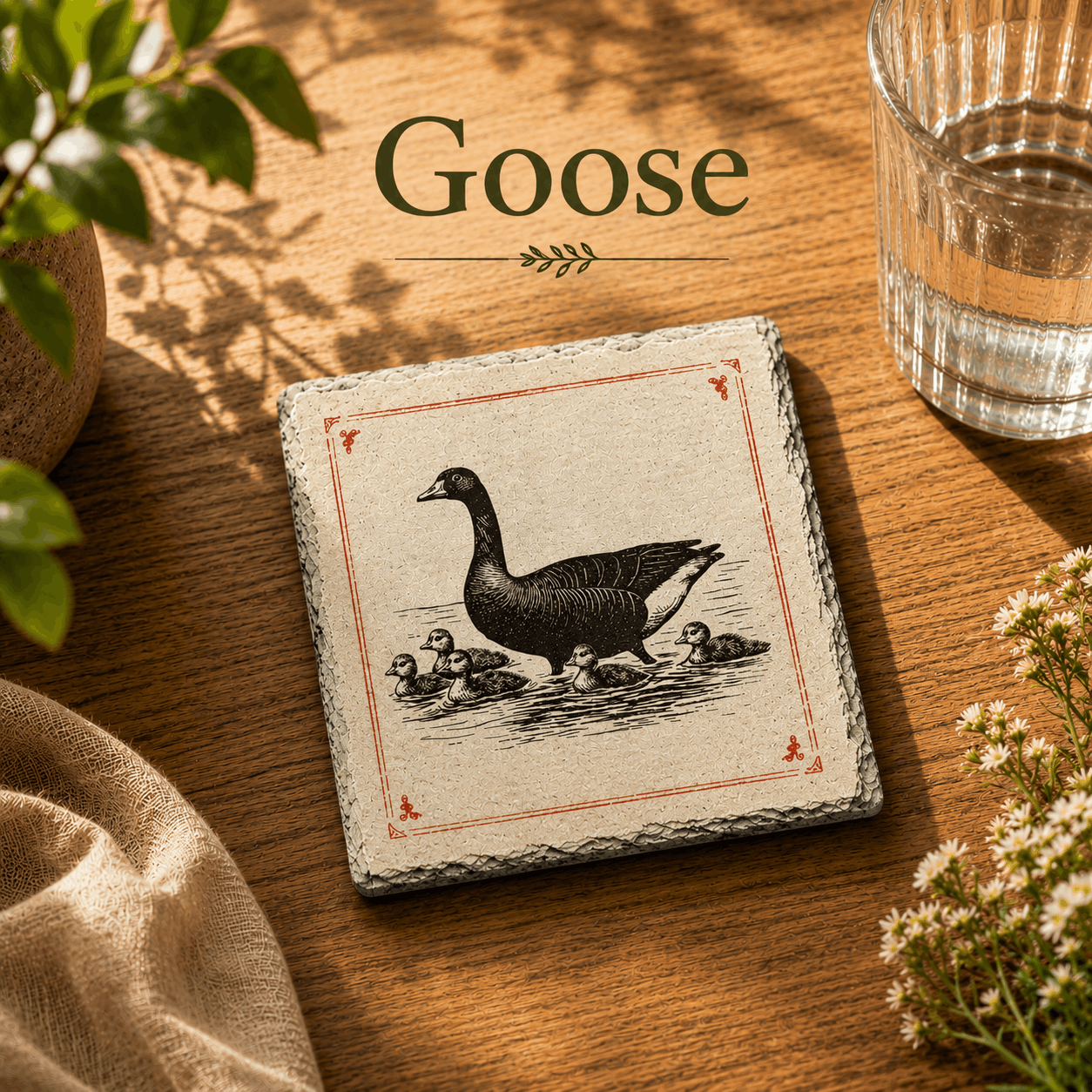 Riverside Wildlife Slate Coasters
