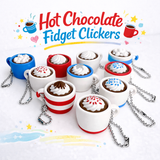 Hot Chocolate Fidget Clicker Keychain