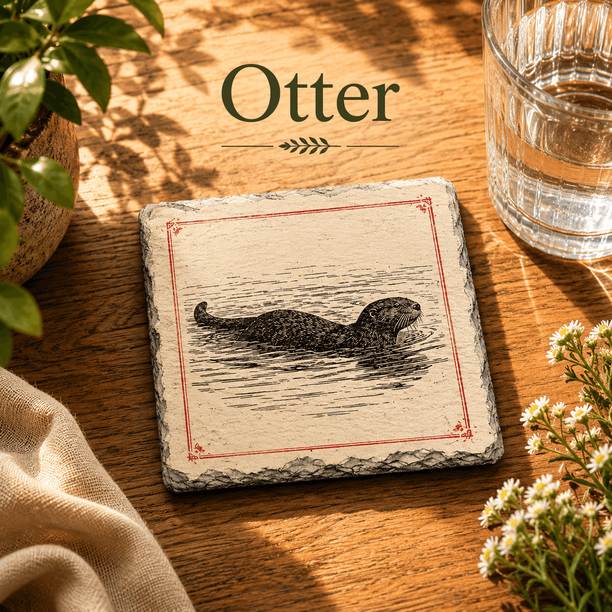 Riverside Wildlife Slate Coasters