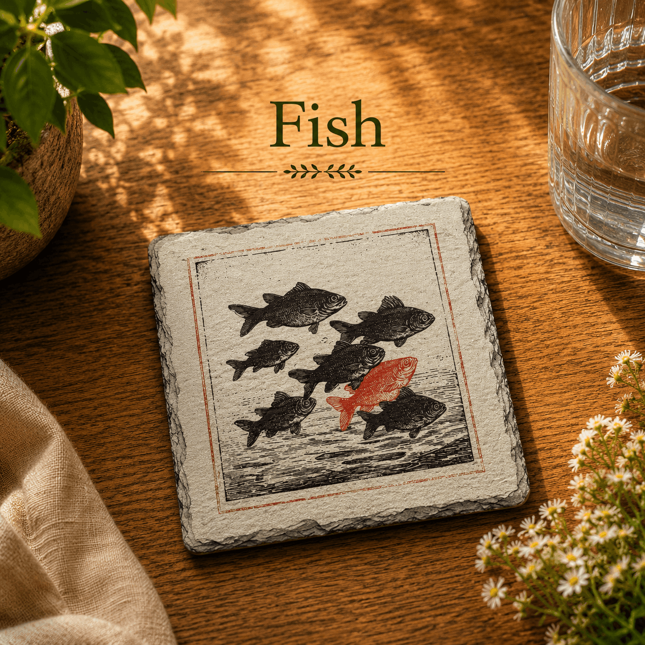 Riverside Wildlife Slate Coasters