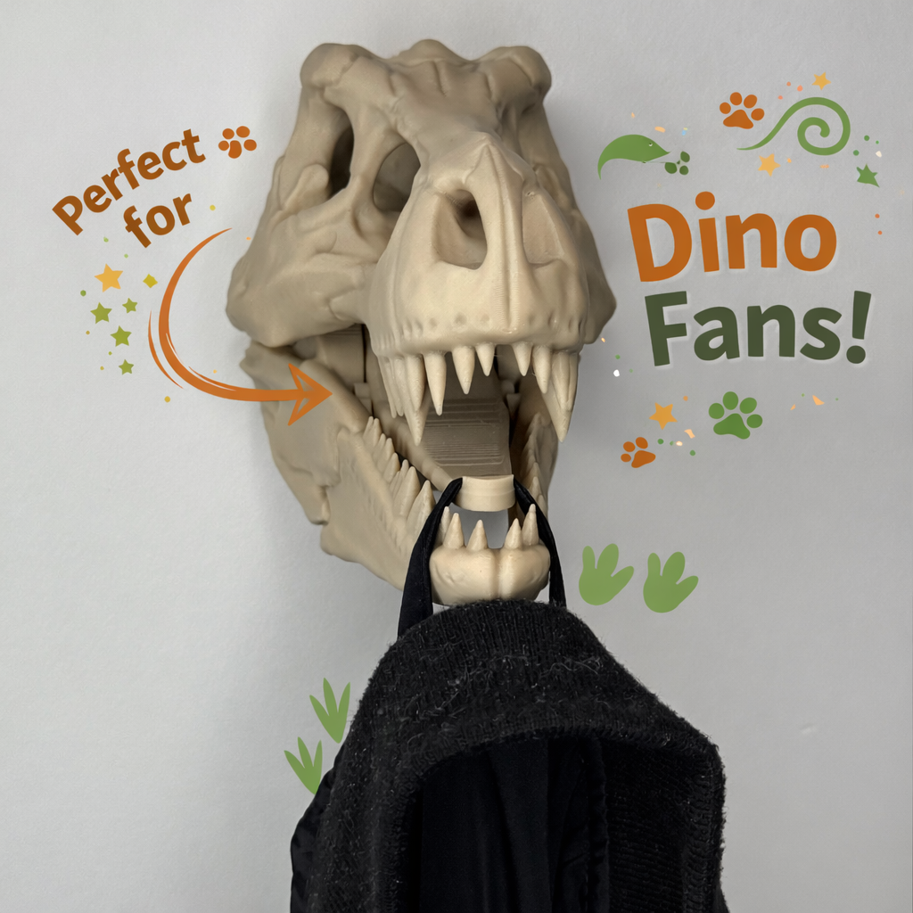Dinosaur Skull Coat Hook