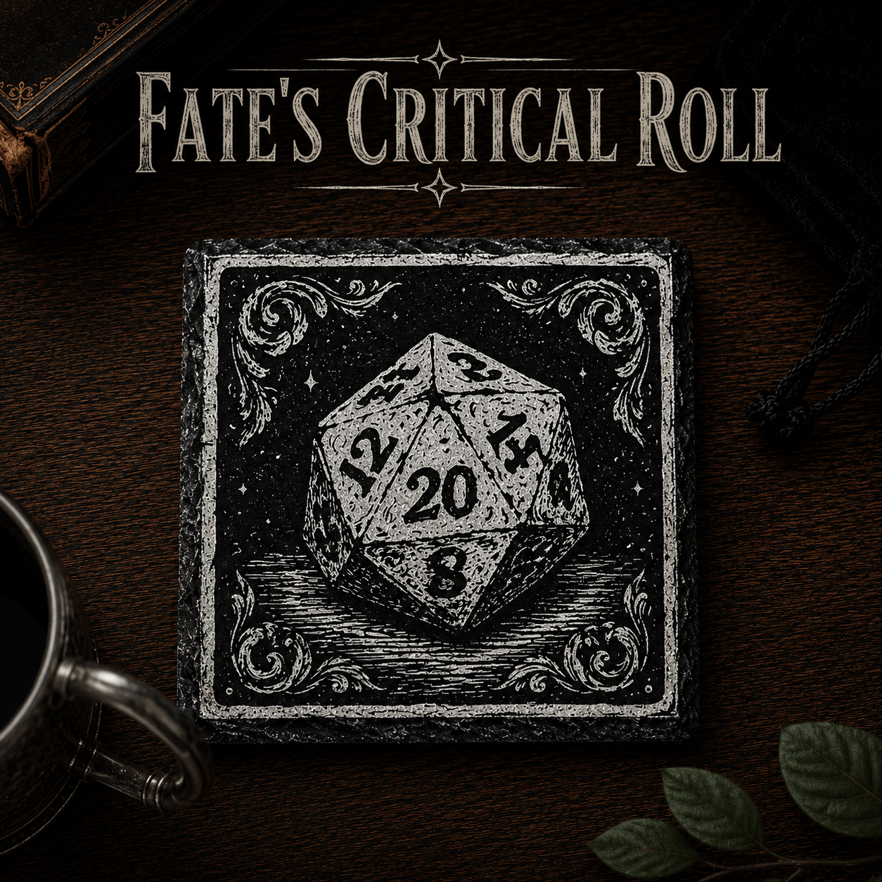 Dungeons and Dragons Fantasy Slate Coasters