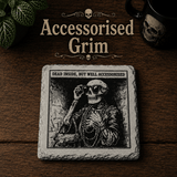 Grim Laughs Slate Coasters