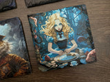 Alice in Wonderland Slate Coasters - Set of 4