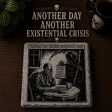 Grim Laughs Slate Coasters