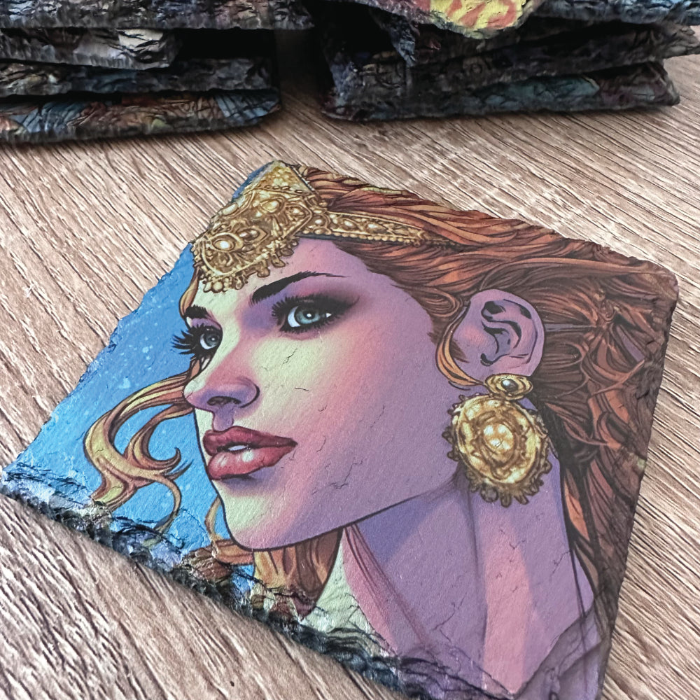 Greek Gods Slate Coasters - Set of 4