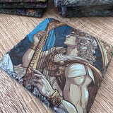Greek Gods Slate Coasters - Set of 4