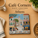 Café Corners Slate Coasters