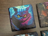 Alice in Wonderland Slate Coasters - Set of 4