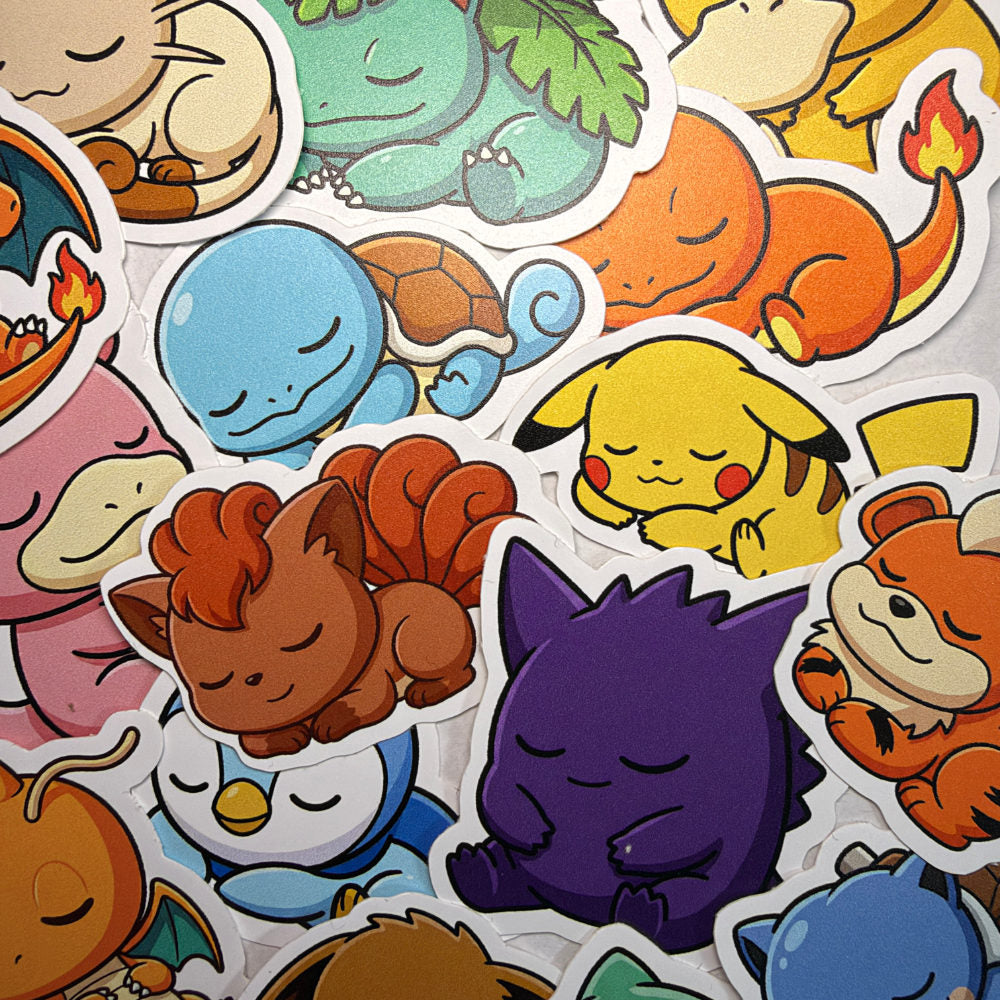 Sleeping Pokémon Stickers