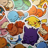 Sleeping Pokémon Stickers