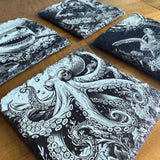 Under the Sea Slate Coasters - Set of 4