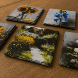 Floral Slate Coasters