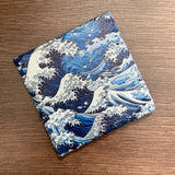 Abstract Slate Coasters - Blue Waves