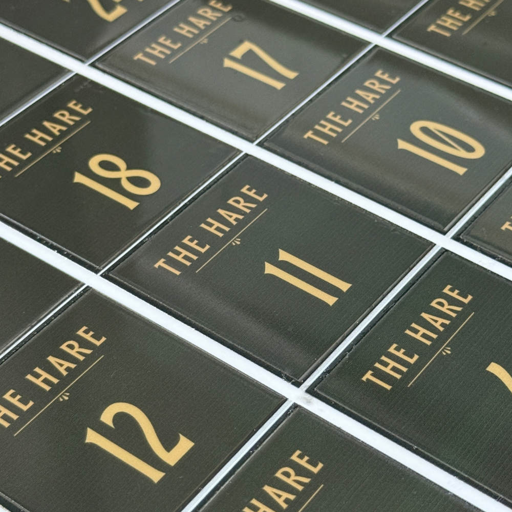 Gloss Table Numbers - Restaurant, Cafes, Bars.
