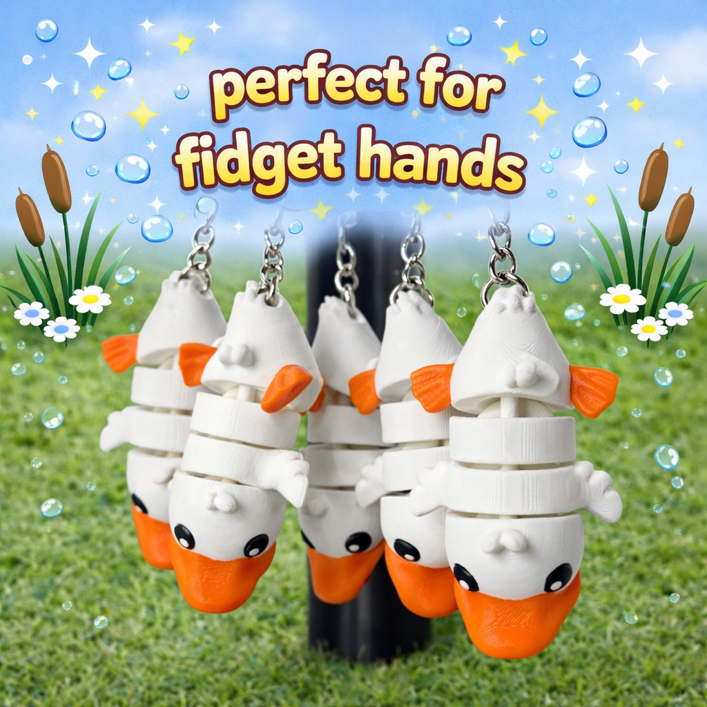 Flexible Duck Keychain