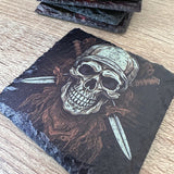 Skull Slate Coasters - Skull Set of 4 #1