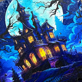Halloween Slate Coasters - Haunted Mansion