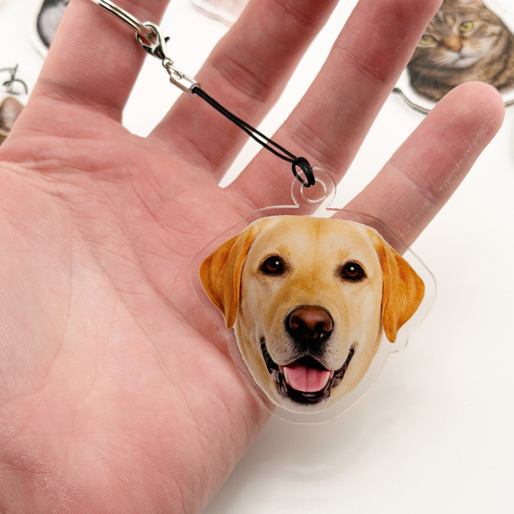 Pet Face Personalised Keyring - Add Your Pets Face!