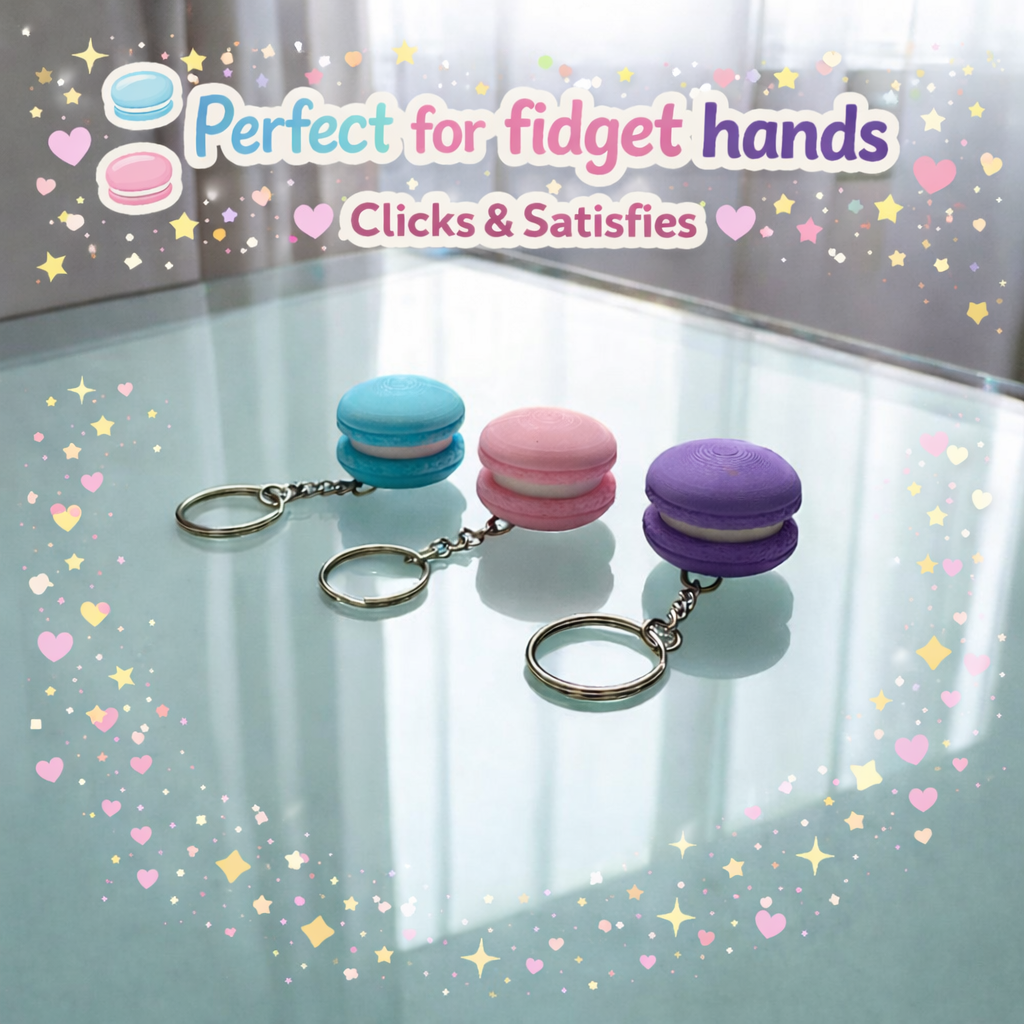 Macaron Fidget Keychain