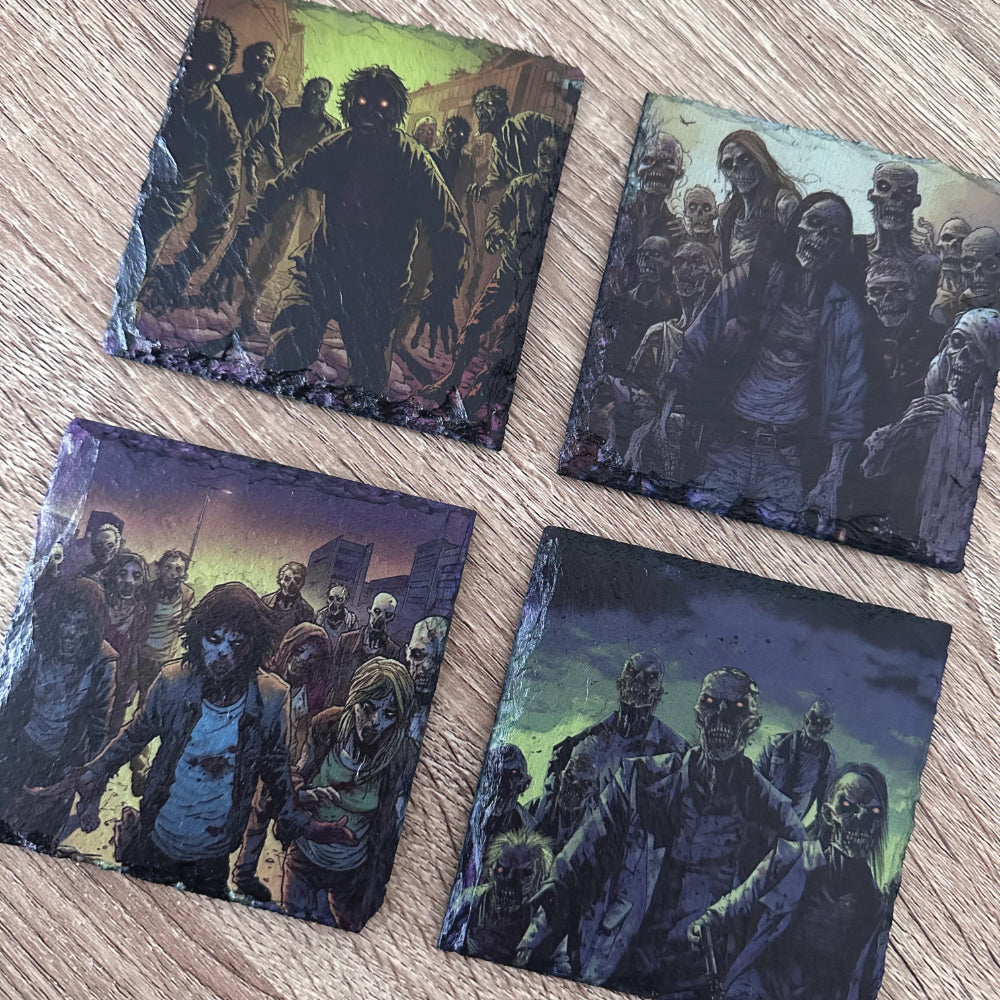 Zombie Hordes Slate Coaster - Set of 4 #1