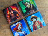 One Piece Slate Coasters - Set of 4