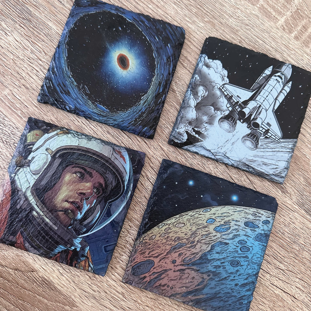 Space Slate Coasters - Set of 4