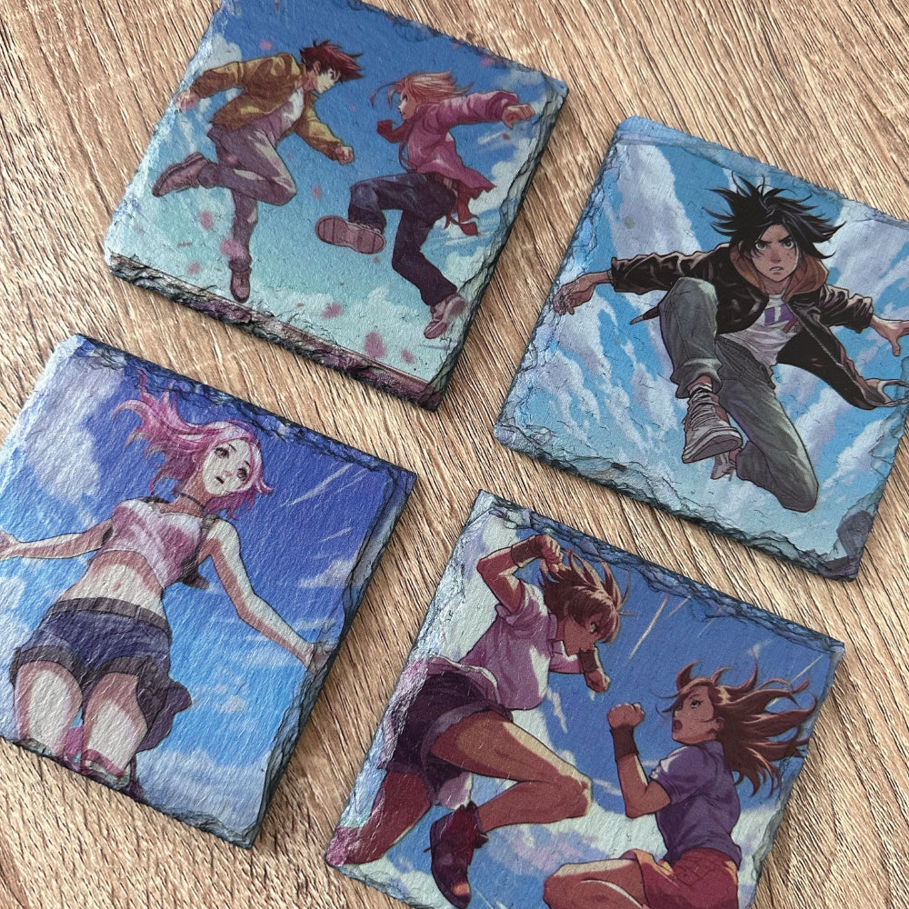 Anime Style Slate Coasters - Set of 4 #1