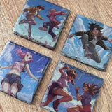 Anime Style Slate Coasters - Set of 4 #1