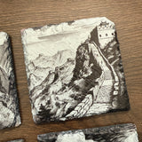 Wonders of the World Single Slate Coaster - Great Wall of China