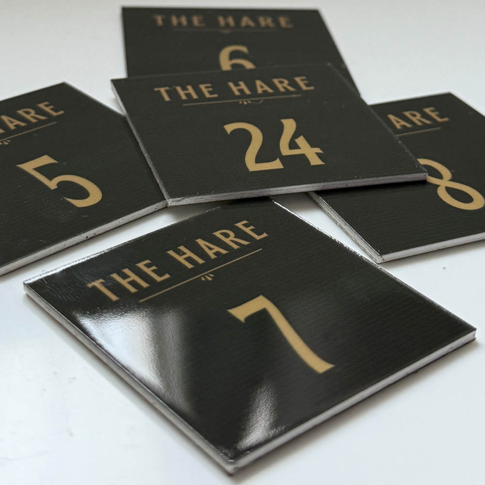 Gloss Table Numbers - Restaurant, Cafes, Bars.
