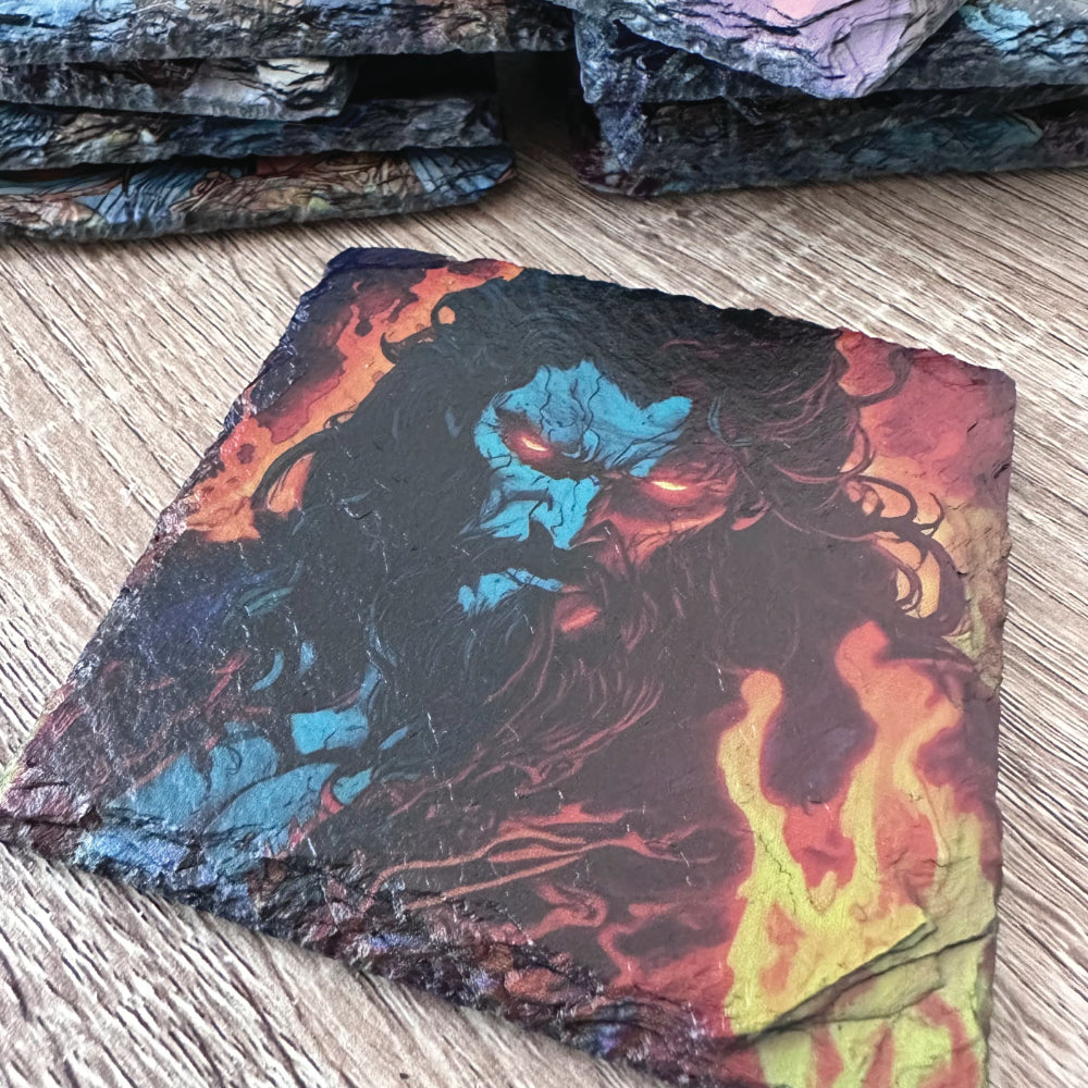 Greek Gods Slate Coasters - Set of 4
