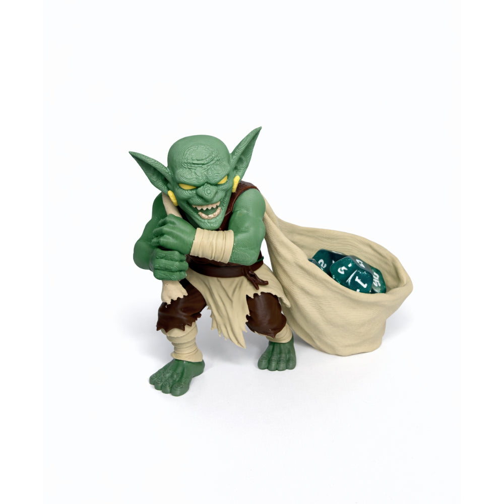 The Tavernkeeper's Dice Roller & Loot Lugger Goblin Dice Holder