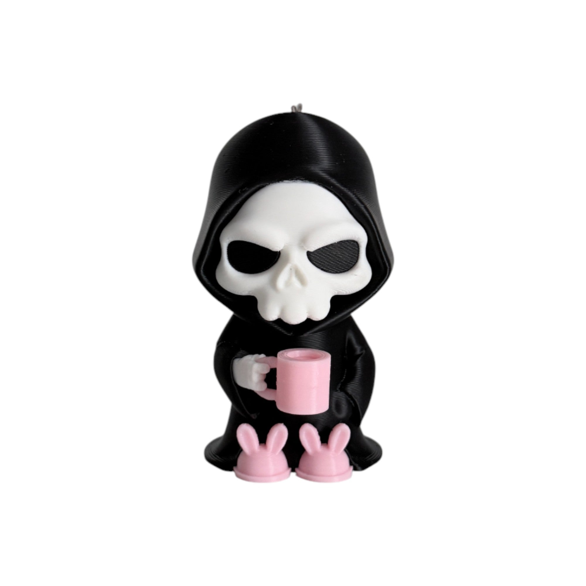 Grim Reaper Morning Coffee Mini Halloween Keychain