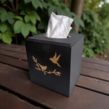 Flying Birds Tissue Box Cover - Black