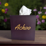 Achoo Tissue Box Cover - Burgundy