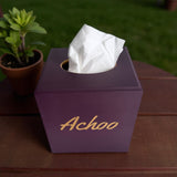 Achoo Tissue Box Cover - Burgundy