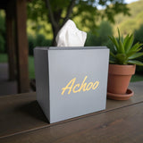 Achoo Tissue Box Cover - Grey
