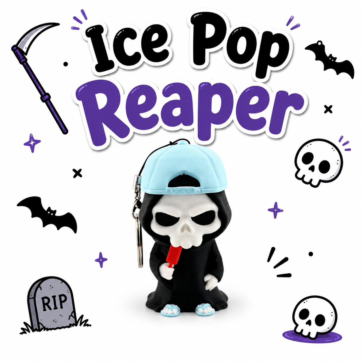 Grim Reaper Gaming Mini Halloween Keychain/Bagcharm