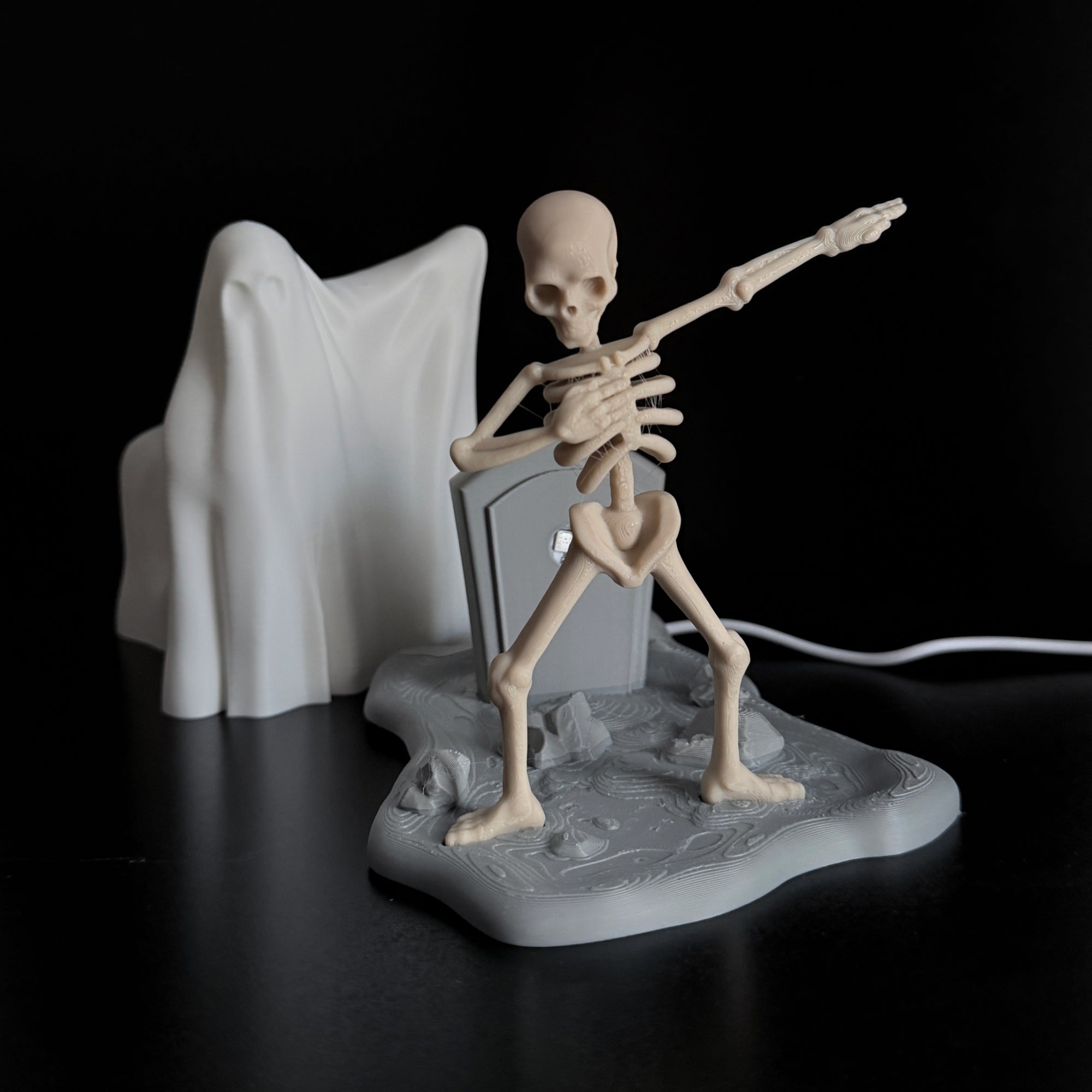 Light Up Skeleton & Ghost Halloween Decoration