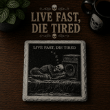 Grim Laughs Slate Coasters