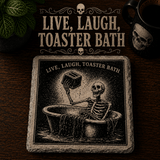 Grim Laughs Slate Coasters