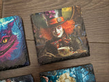 Alice in Wonderland Slate Coasters - Set of 4