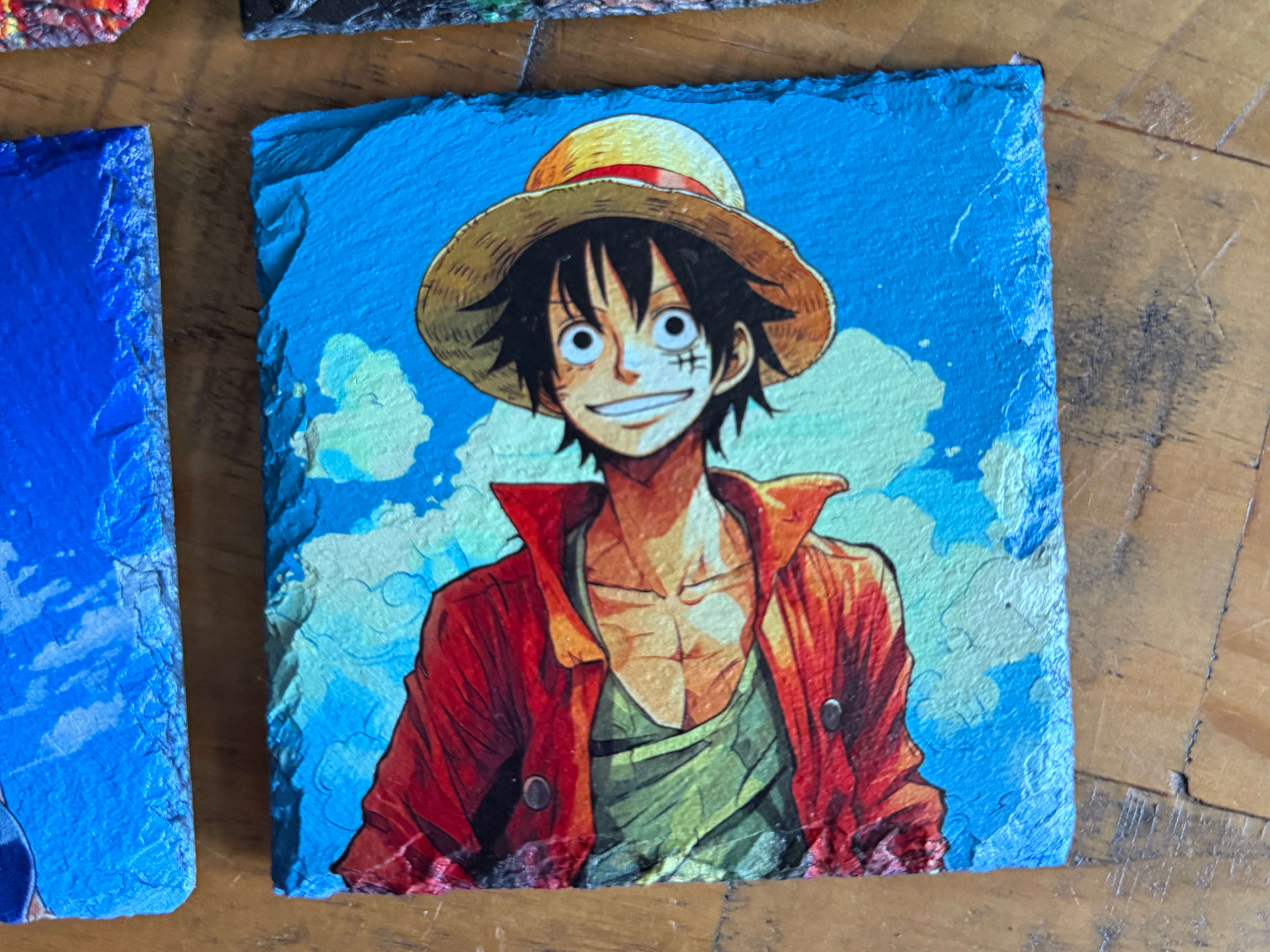 One Piece Slate Coasters - Monkey D. Luffy
