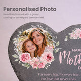 Mother's Day Slate Heart Display Piece - Personalised Artwork - 25cm