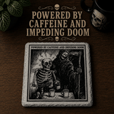 Grim Laughs Slate Coasters