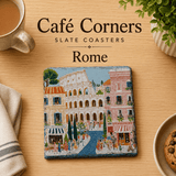 Café Corners Slate Coasters