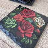 Flowers Slate Coasters - Floral Set of 4 #1