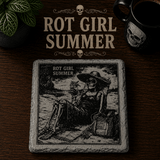 Grim Laughs Slate Coasters